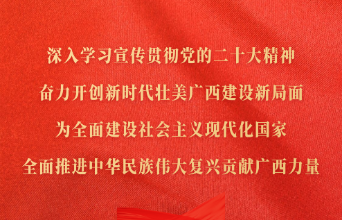 深入學習宣傳貫徹黨的二十大精神，奮力開創新時代壯美廣西建設新局面，為全面建設社會主義現代化國家、全面推進中華民族偉大復興貢獻廣西力量